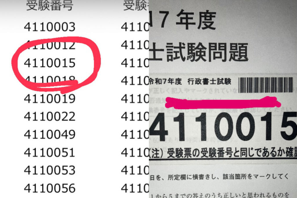 令和7年行政書士試験の結果